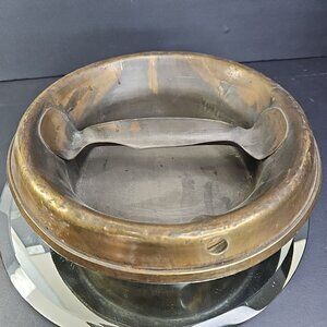 Very Rare Antique Brass Milk Container Jug Lid Amazing Piece 9 Inch Container